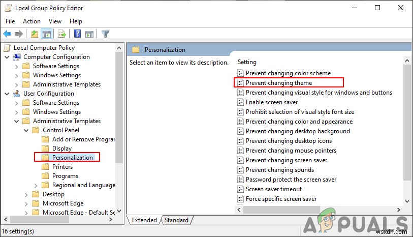【Windows 10】ユーザーによるテーマの変更を禁止する2つの方法
