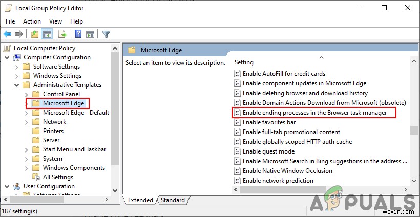 【Microsoft Edge】ブラウザタスクマネージャーの「プロセスの終了」を無効化する2つの方法