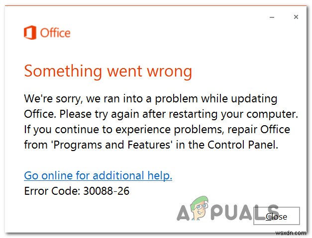 Microsoft Officeのエラーコード30088-26を解決する方法|Office更新・インストール時の対処法