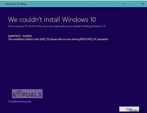 【解決】Windows 10アップデートが失敗し続ける「0x8007001f – 0x20006」エラーの直し方