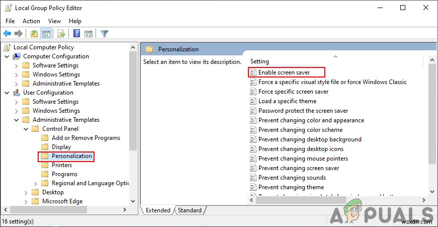 Windows 10で標準ユーザーのスクリーンセーバーを無効化する2つの方法