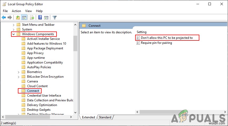 Windows 10で「このPCへの投影」機能を有効または無効にする方法