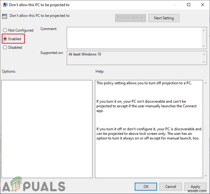 Windows 10で「このPCへの投影」機能を有効または無効にする方法