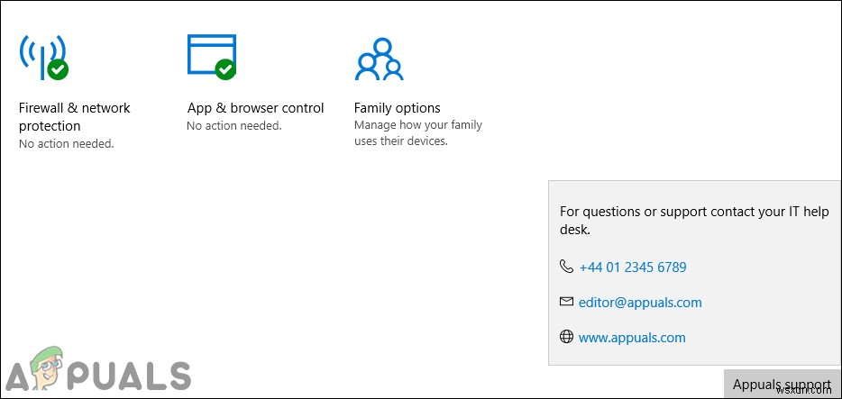 Windowsセキュリティのサポート連絡先情報をカスタマイズする2つの方法