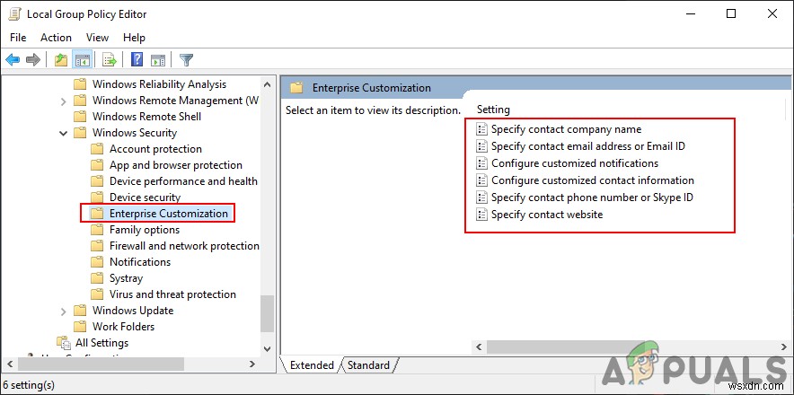 Windowsセキュリティのサポート連絡先情報をカスタマイズする2つの方法