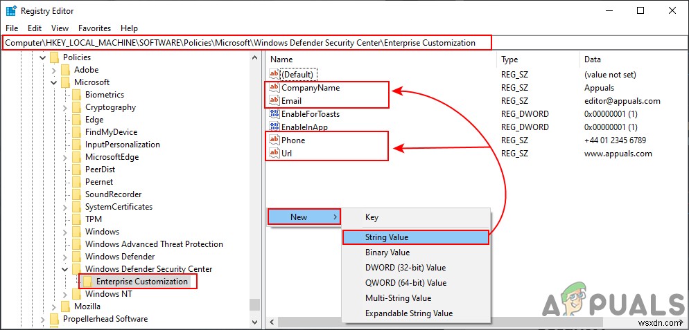 Windowsセキュリティのサポート連絡先情報をカスタマイズする2つの方法