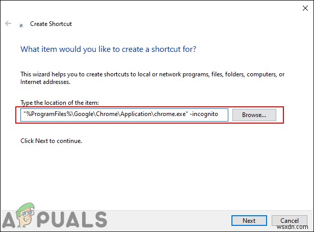 WindowsでGoogle Chromeシークレットモード専用のショートカットを作成する方法