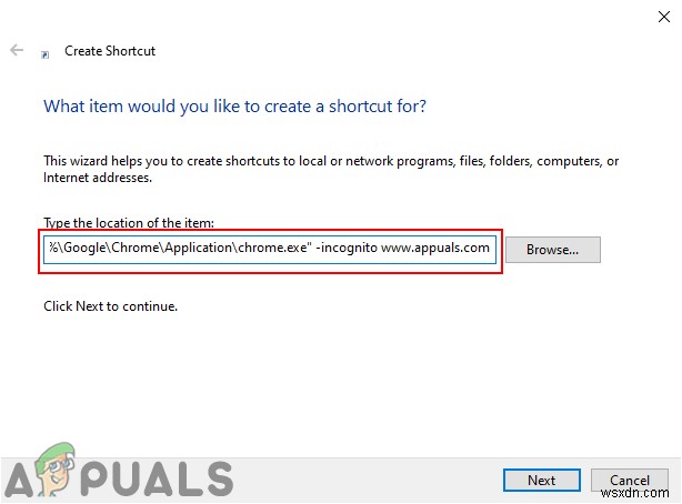 WindowsでGoogle Chromeシークレットモード専用のショートカットを作成する方法