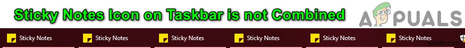 【解決】Sticky Notes(付箋)のアイコンがタスクバーで結合されないときの対処法