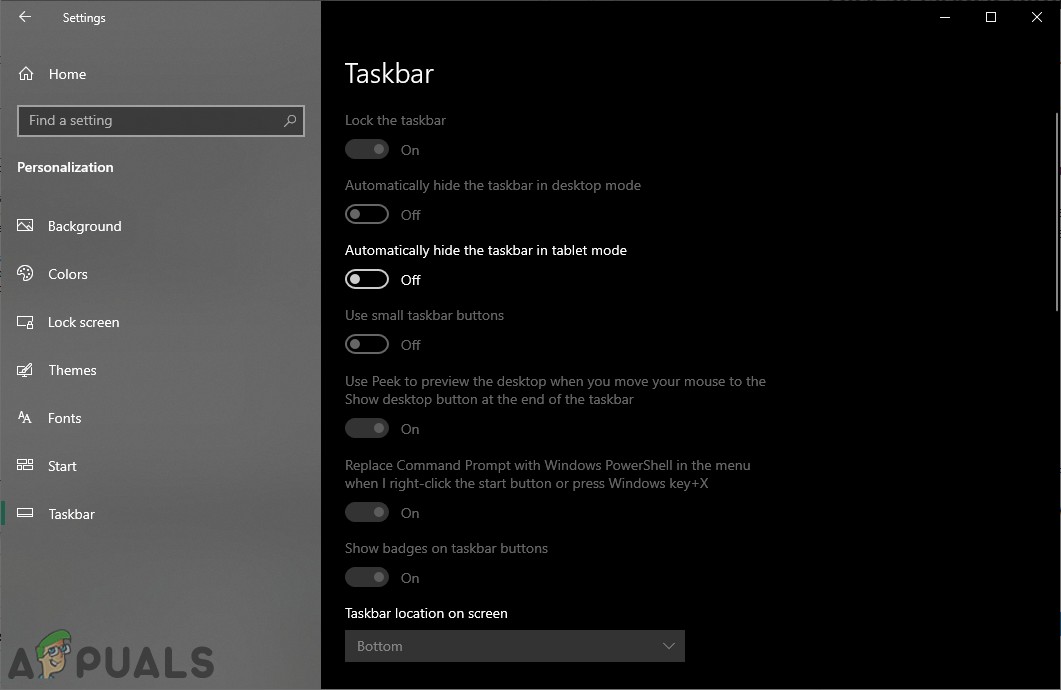 Windows 10でタスクバーの設定変更を無効にする2つの方法