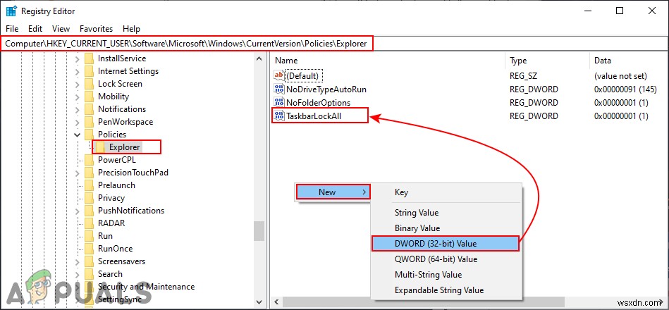 Windows 10でタスクバーの設定変更を無効にする2つの方法
