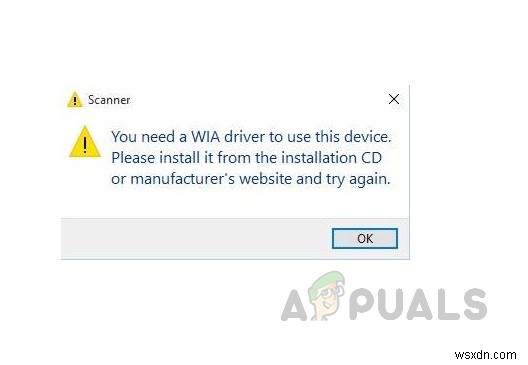 スキャナーで「WIAドライバーが必要です」エラーが出たときの対処法