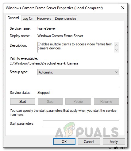Windows 10でウェブカメラのエラーコード0xA00F4289を修正する方法