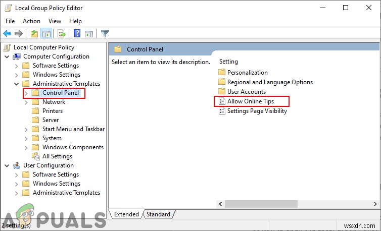 Windows設定アプリのオンラインヒントを無効にする2つの方法