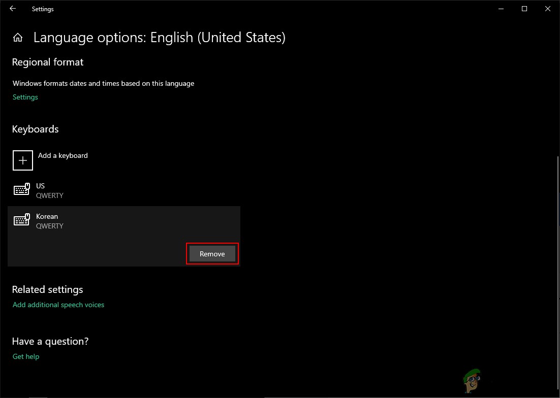 Windows 10でキーボードレイアウトと言語の切り替えショートカットを設定する方法