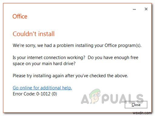 【解決法】Microsoft Office 365のエラーコード0-1012を修正する手順