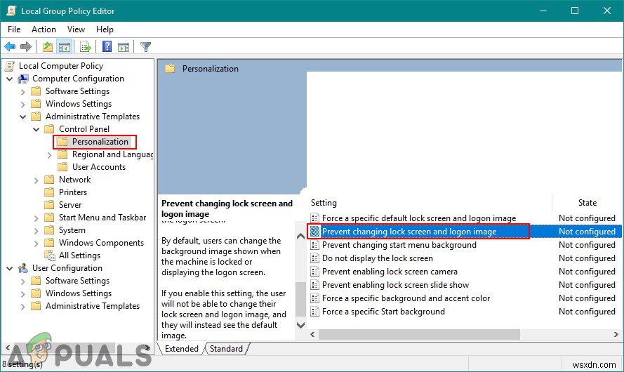 Windows 10でロック画面とログオン画像の変更を禁止する方法