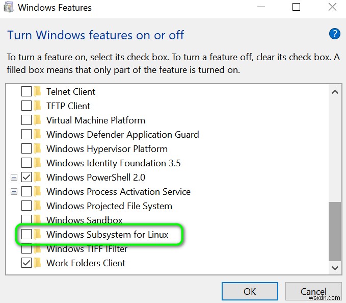 【解決法】WSLRegisterDistributionがエラー0x8007019eで失敗する場合の対処法