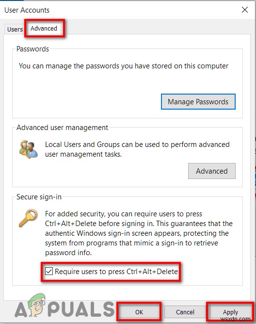 Windows 10のセキュアサインインを有効・無効にする3つの方法
