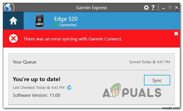 【解決法】Garmin Expressで「Garmin Connectとの同期中にエラーが発生しました」と表示されるときの対処法