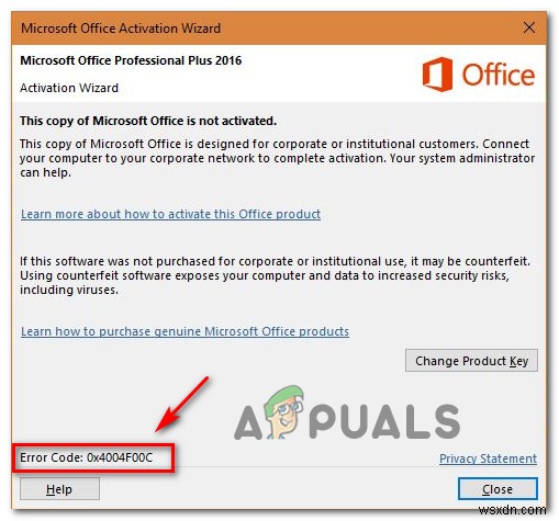 【解決方法】Microsoft Officeのアクティベーションエラー0x4004F00Cを修正する