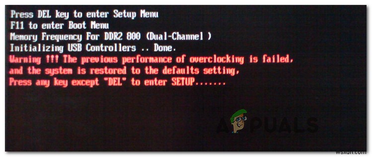 【解決】PC起動時の「Overclocking Failed(オーバークロック失敗)」エラーの直し方