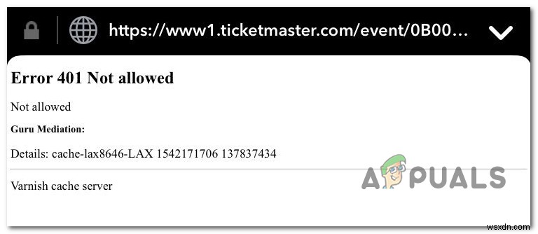 TicketMaster(チケットマスター)のエラー401(Not Allowed)の原因と解決策を徹底解説