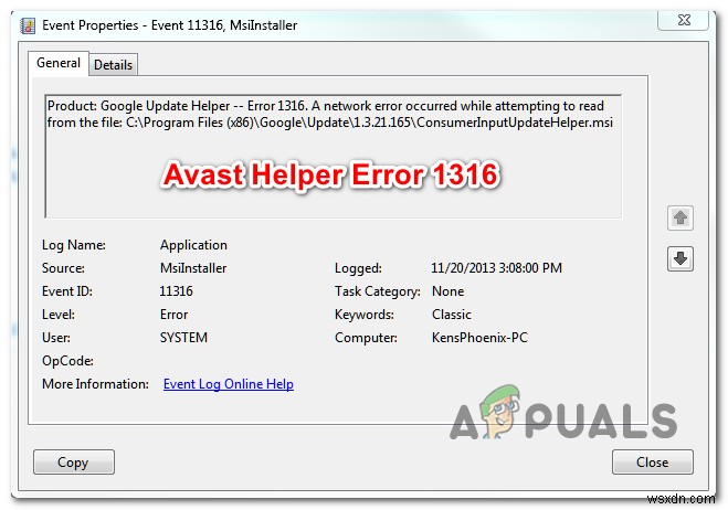 Avastヘルパーエラー1316を修正する方法【原因と4つの対処法】