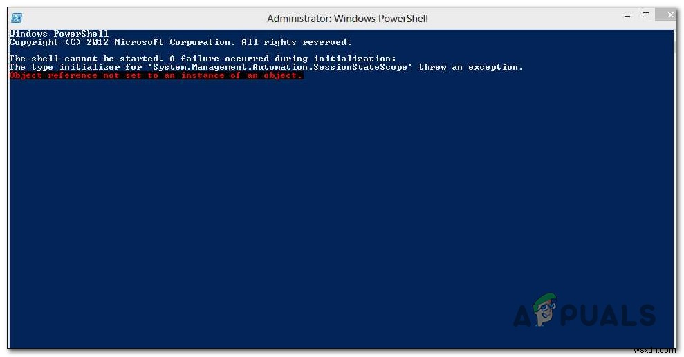 PowerShellで「シェルを開始できません。初期化中に障害が発生しました」エラーが出る場合の対処法