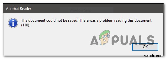 Adobe Acrobat Readerのエラー110「ドキュメントを保存できませんでした」を解決する6つの方法