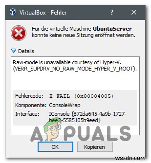 【VirtualBox】「Raw-mode is unavailable courtesy of Hyper-V」（VERR_SUPDRV_NO_RAW_MODE_HYPER_V_ROOT）エラーの解決方法