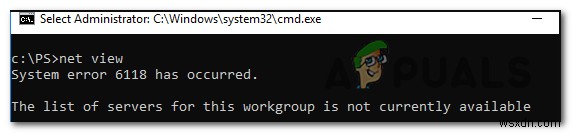 【解決】CMDでNet Viewエラー6118が発生する原因と対処法