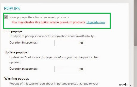 Avastの不要なポップアップ通知をブロックして非表示にする方法
