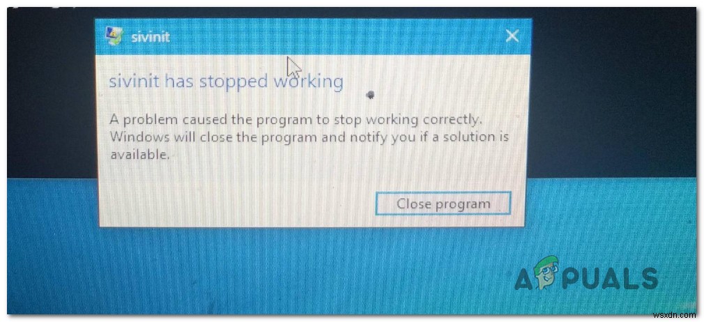 【Windows】「Sivinitは動作を停止しました」エラーの原因と解決法