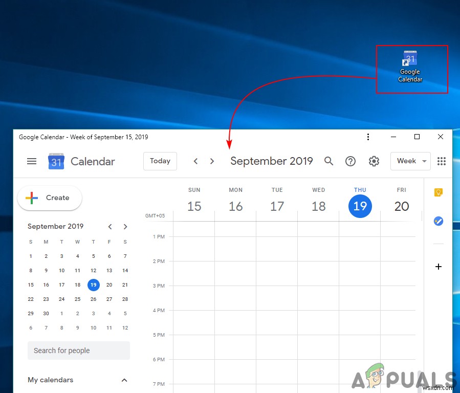 Windows 10のデスクトップにGoogleカレンダーを設置して素早くアクセスする方法