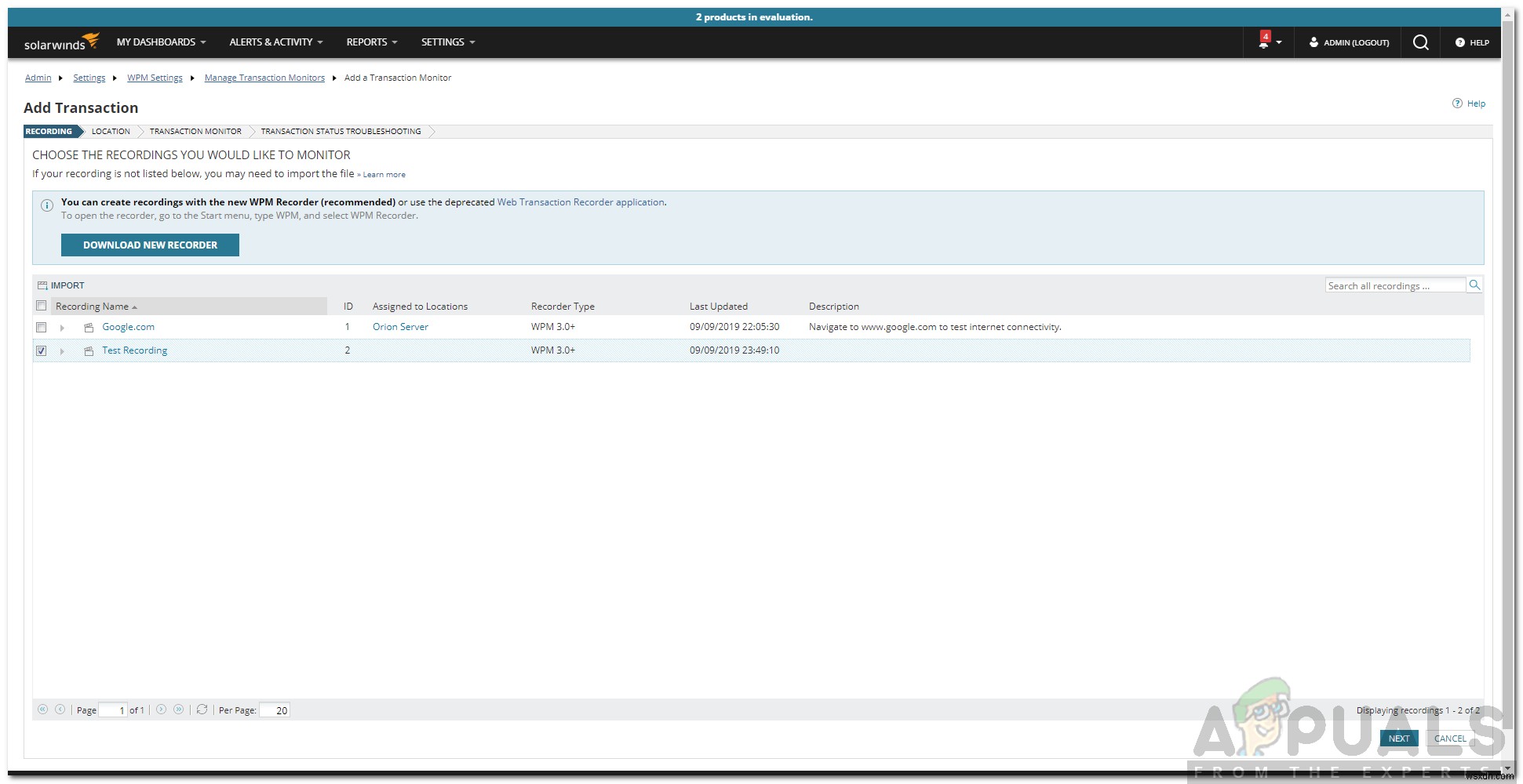 【SolarWinds】Website Performance Monitor(WPM)でWebサイトを常時監視する方法