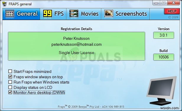 WindowsでFrapsのFPSオーバーレイが表示されないときの対処法
