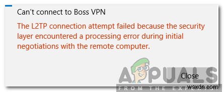 【Windows 10】「セキュリティレイヤーで処理エラーが発生したため、L2TP接続の試行に失敗しました」エラーの解決方法