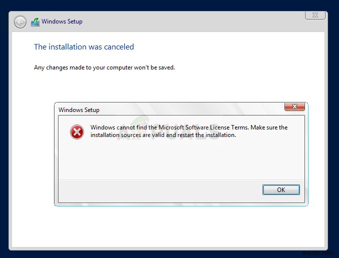 「WindowsがMicrosoftソフトウェアライセンス条項を見つけられません」エラーの解決方法