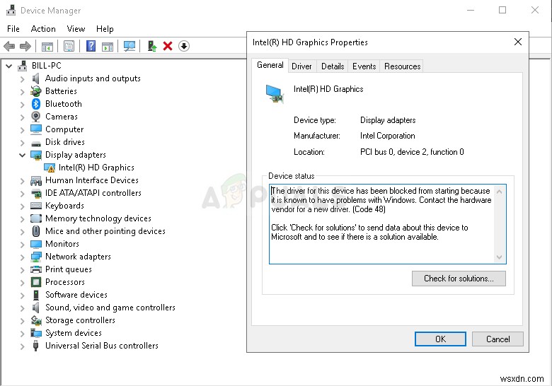 Windowsでコード48エラー「このデバイスのソフトウェアは、Windowsに問題があることがわかっているため、起動がブロックされました」を修正する方法