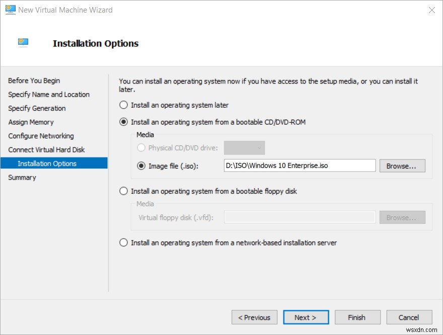 Hyper-V 2019で最初の仮想マシンを作成する手順を解説