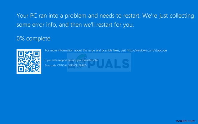 WindowsでCRITICAL_SERVICE_FAILEDのブルースクリーン(BSOD)を解決する方法
