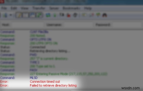 【FileZilla】「ディレクトリリストの取得に失敗しました」エラーの原因と解決方法