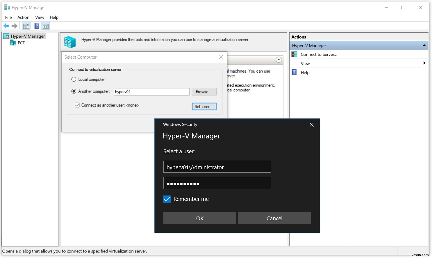 リモートのHyper-V Server 2019に接続できない問題を解決する方法