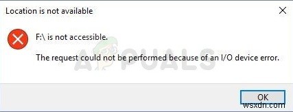 Windows 10で「I/Oデバイスエラーのため、要求を実行できませんでした」を解決する方法