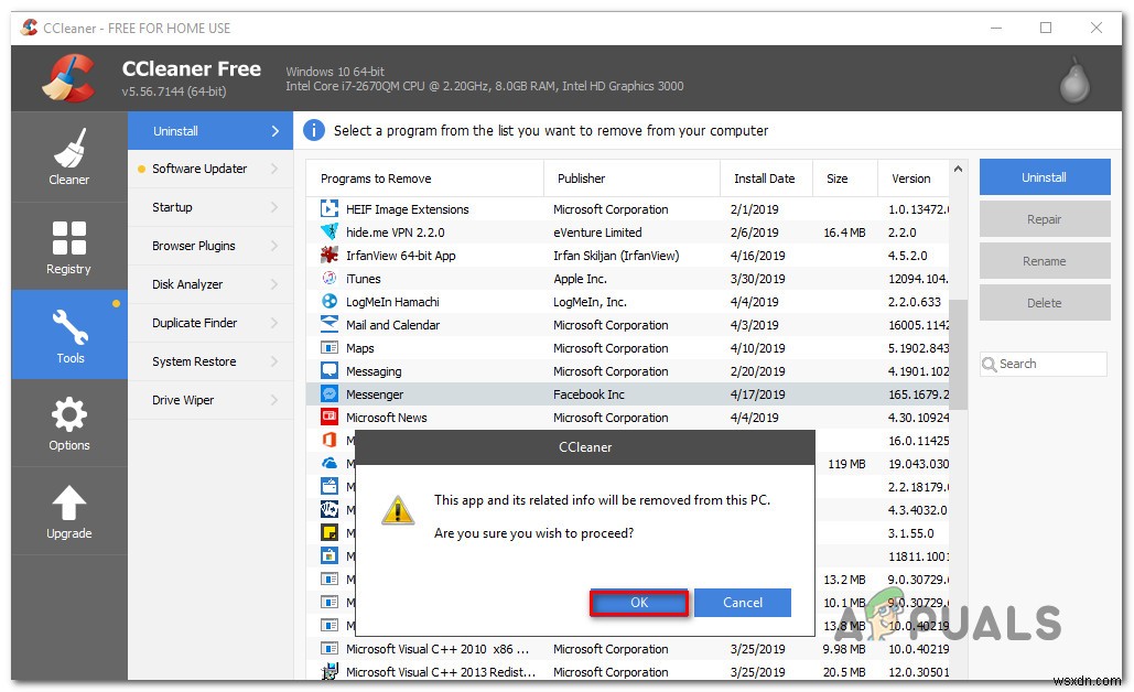 Windows 10でFacebook Messengerをアンインストールする3つの方法