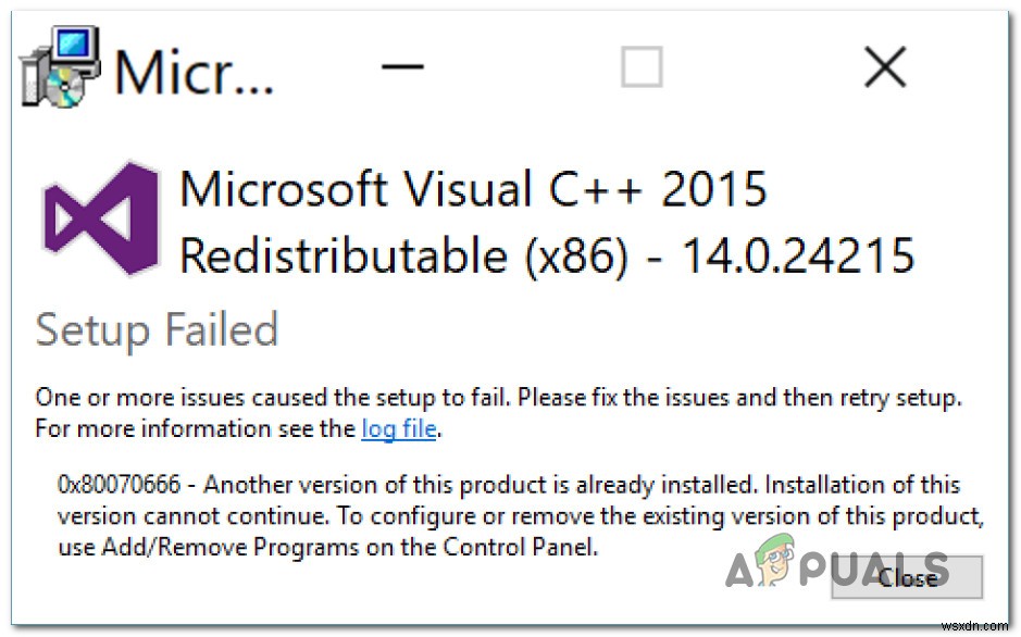 【解決済み】Microsoft Visual C++インストール時のエラー0x80070666の直し方