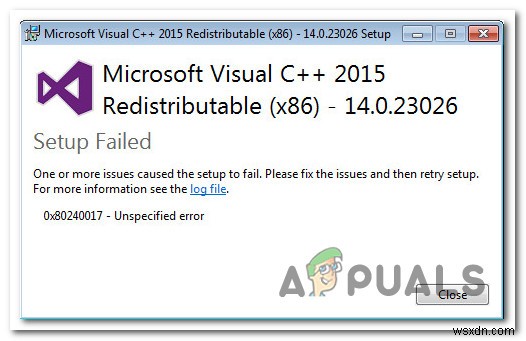 0x80240017「不特定のエラー」を修正する7つの方法【Visual C++ 再頒布可能パッケージ】