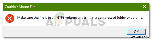 【解決】「ファイルがNTFSボリュームであり、圧縮されたフォルダまたはボリュームにないことを確認してください」エラーの直し方