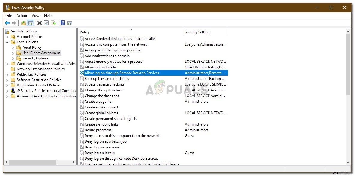 【Windows 10】「ユーザーアカウントにリモートログインの権限がないため接続が拒否されました」エラーの対処法